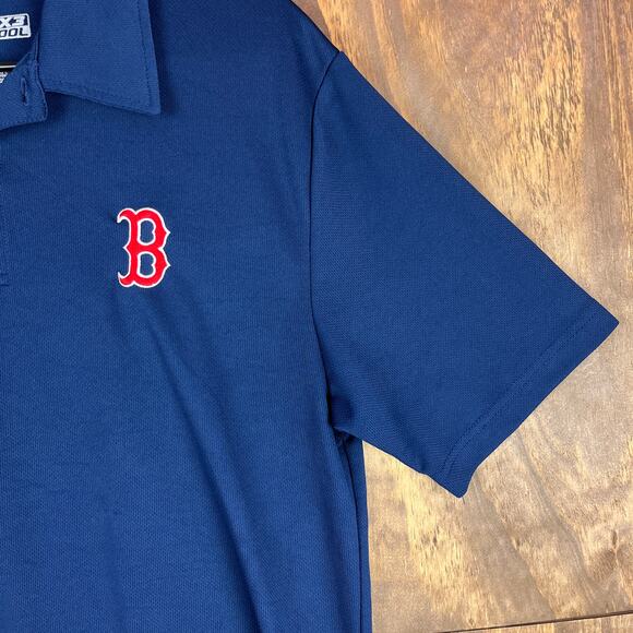 MLB Genuine Merchandise Mens Shirt Navy Blue TX3 Cool Polo Boston Logo Large - Picture 5 of 12